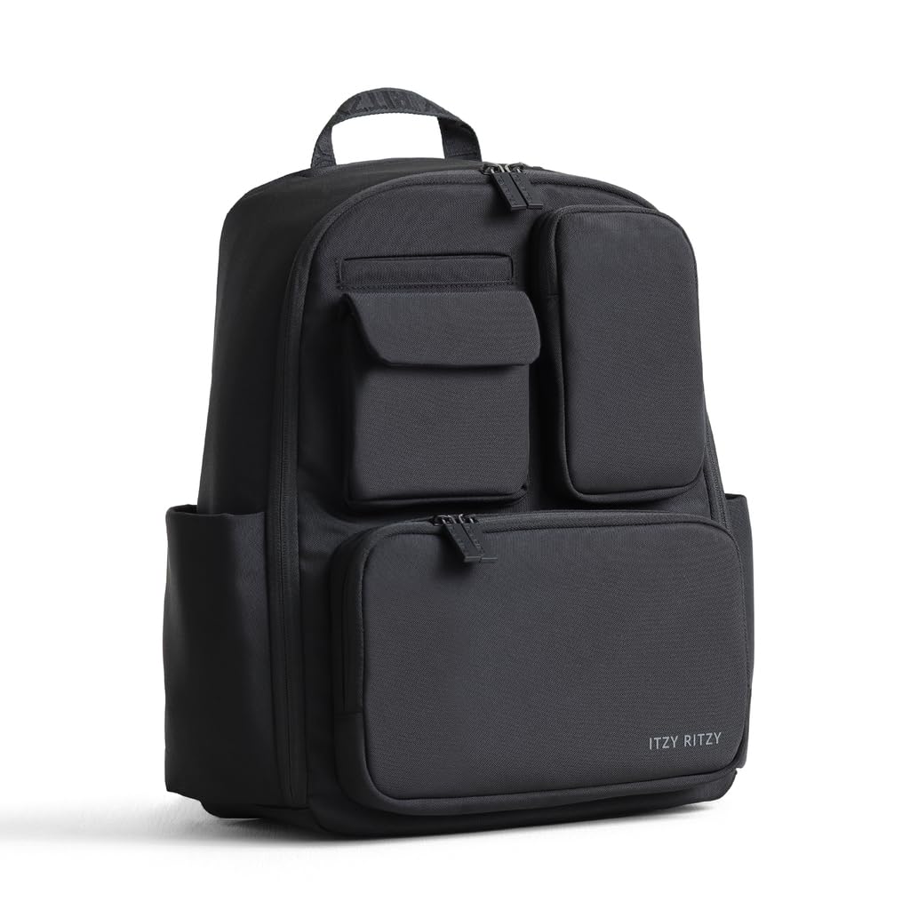 Itzy Ritzy Baby Changing Backpack – 17 Pockets, Diaper Bag, Black