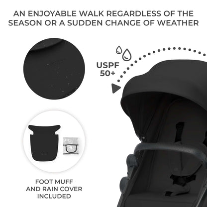 Kinderkraft Newly 4-in-1 Travel System with Car Seat | Black