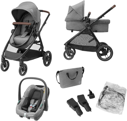 Maxi-Cosi Zelia S Trio 3-in-1 Pram Travel System | Grey