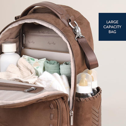 Itzy Ritzy Boss Plus Diaper Bag Backpack – 19 Pockets, Aspen