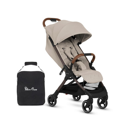 Silver Cross Clic 2 Compact Stroller & Travel Bag | Latte