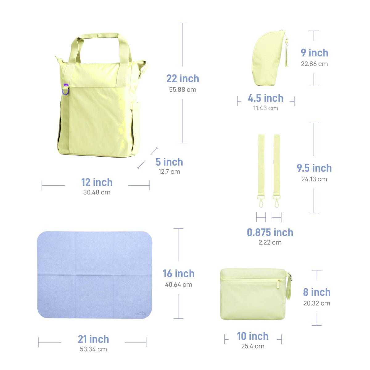 Ubbi Fleuri All-Day Diaper Bag Backpack – Honeydew