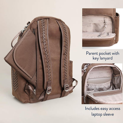 Itzy Ritzy Boss Plus Diaper Bag Backpack – 19 Pockets, Aspen