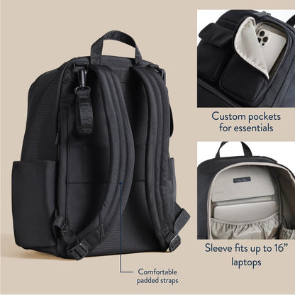 Itzy Ritzy Baby Changing Backpack – 17 Pockets, Diaper Bag, Black