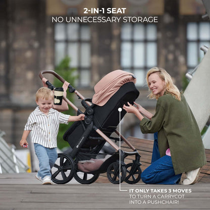 Kinderkraft MOOV 2 3-in-1 Pushchair Set | i-Size | Black