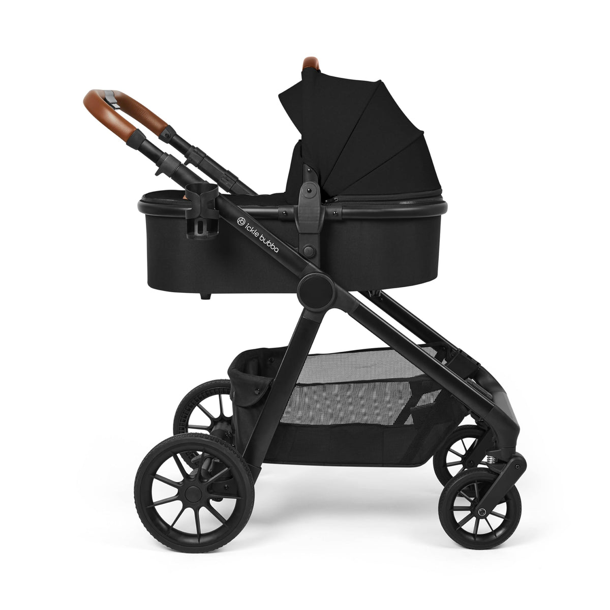 Ickle Bubba Virgo 11-Piece Single to Double Tandem Pram – Black