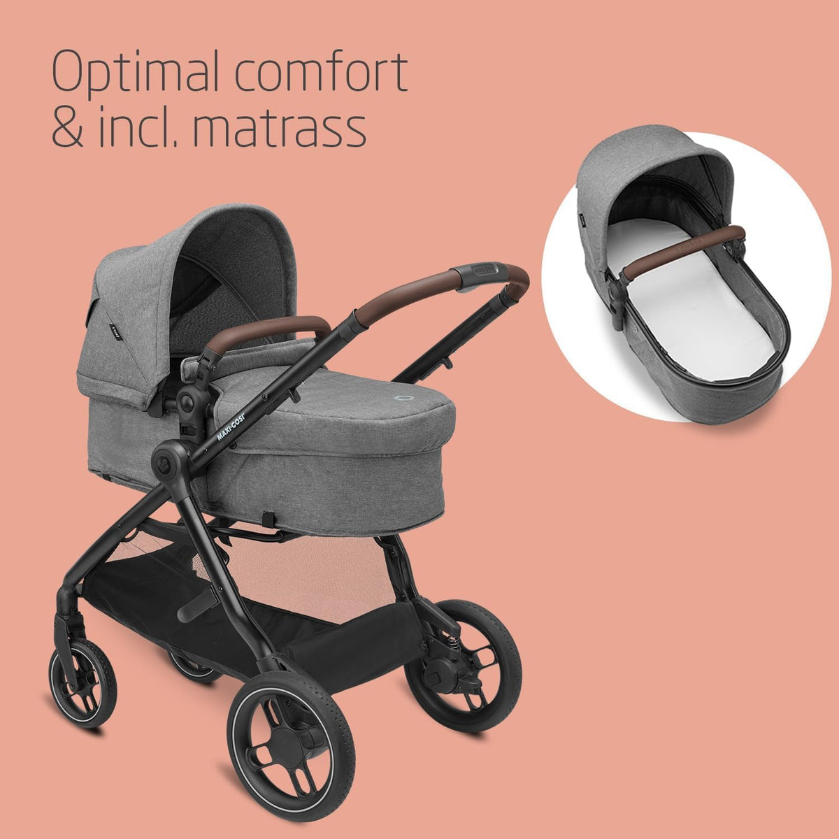 Maxi-Cosi Zelia S Trio 3-in-1 Pram Travel System | Grey