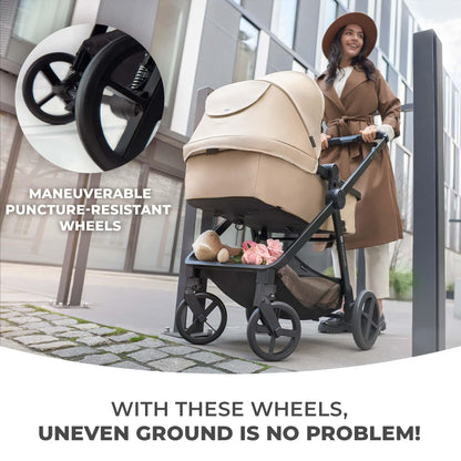 Kinderkraft Newly 4-in-1 Travel System with Car Seat | Black