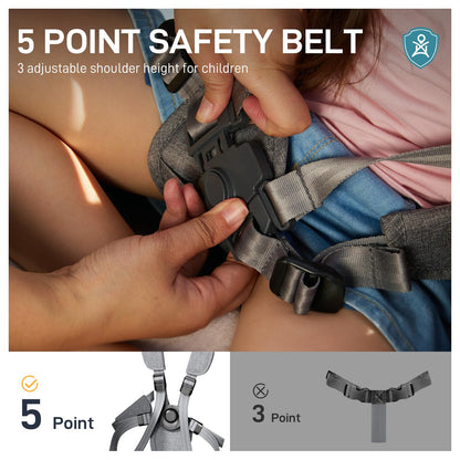 EVER ADVANCED Stroller Wagon for 2 Kids with Canopy & Harness