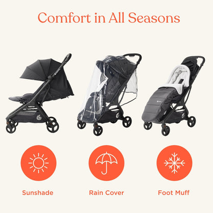 Ergobaby Metro3 Foldable Travel Stroller Birth–22kg – Beige