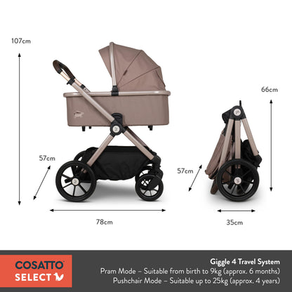 Cosatto Giggle 4 Travel System 3-in-1 Bundle – Faraway