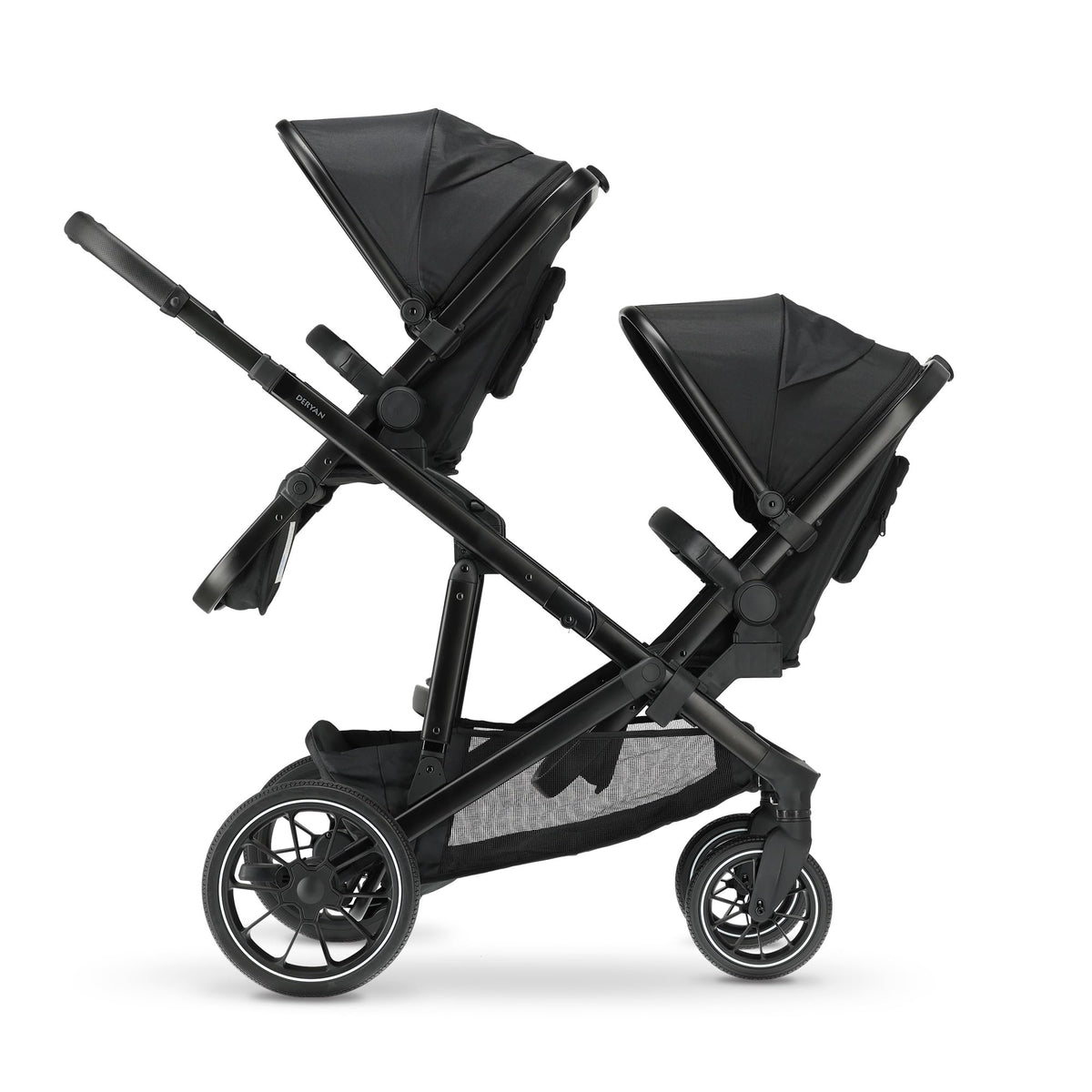 Deryan Evy V2 Tandem Double Pushchair 2-in-1 – Black