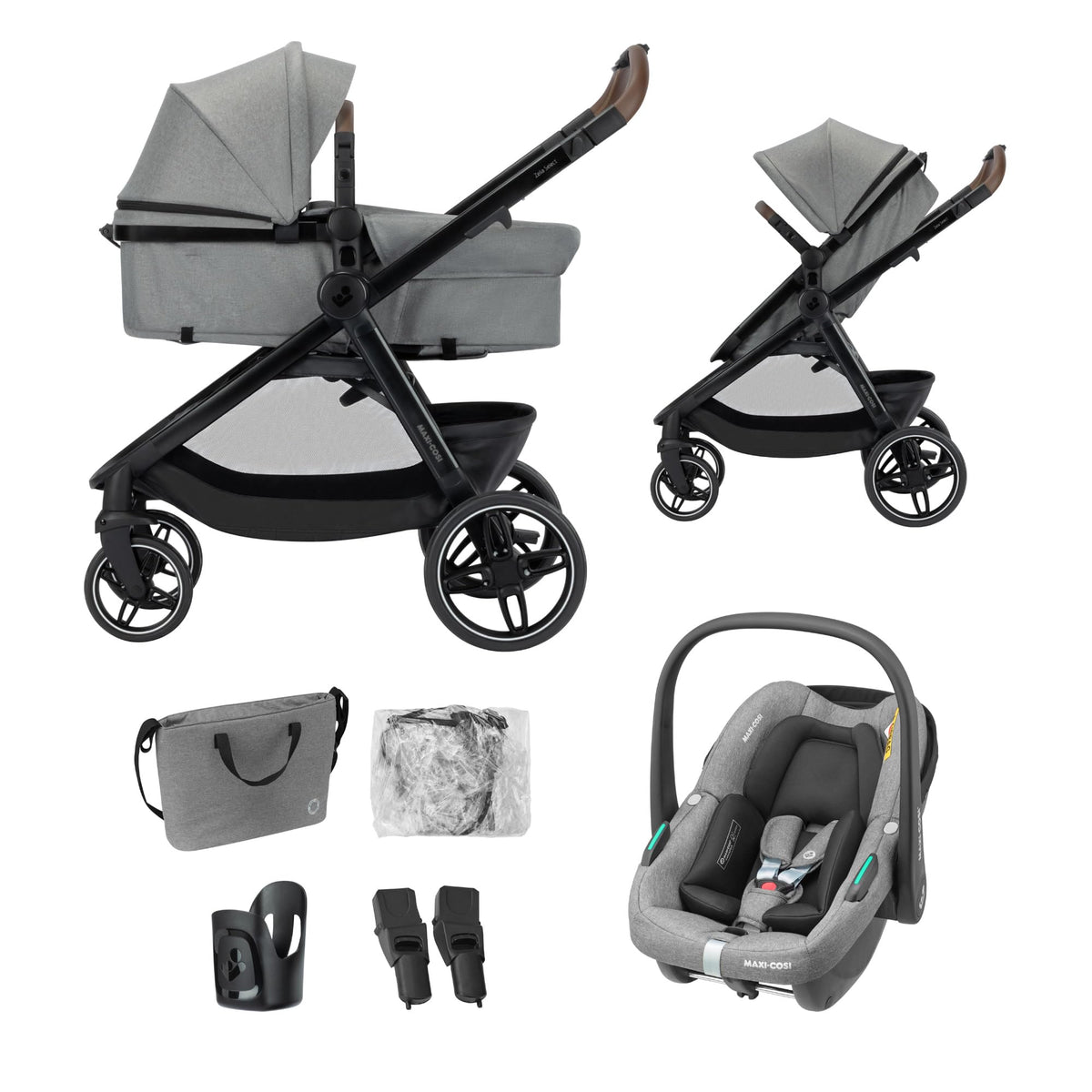 Maxi-Cosi Zelia Select Trio 3-in-1 Travel System | Grey