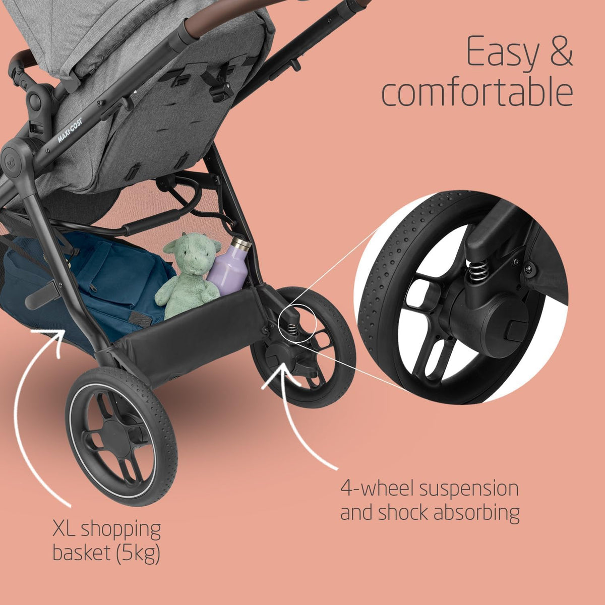 Maxi-Cosi Zelia S Trio 3-in-1 Pram Travel System | Grey