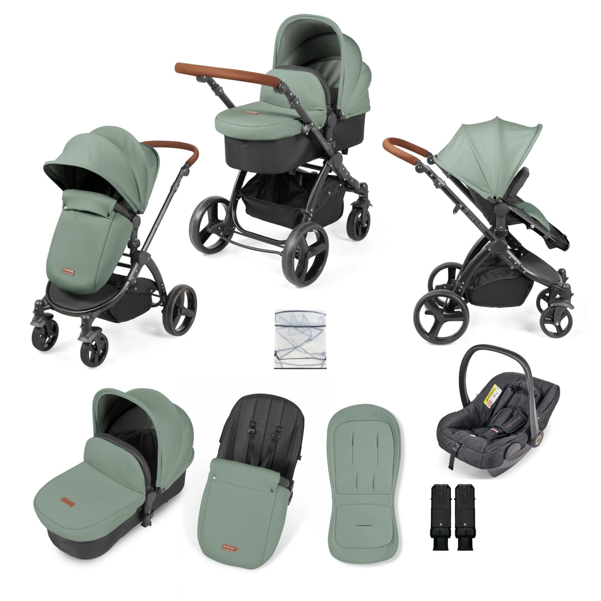Ickle Bubba Stomp Urban 3-in-1 Travel System – Sage Green