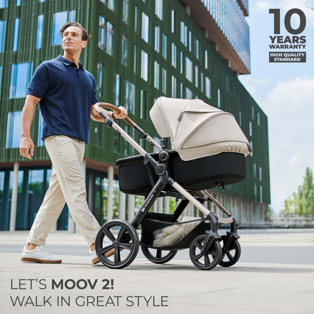 Kinderkraft MOOV 2 3-in-1 Pushchair Set | i-Size | Black
