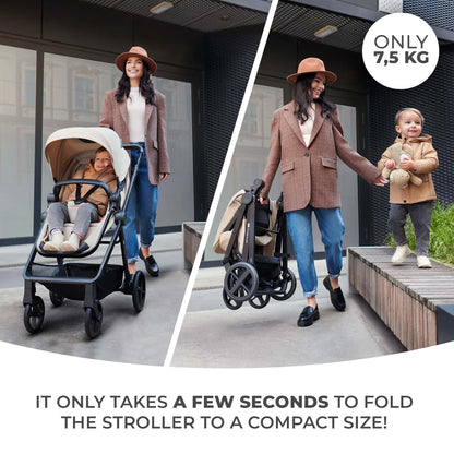 Kinderkraft Newly 4-in-1 Travel System with Car Seat | Black
