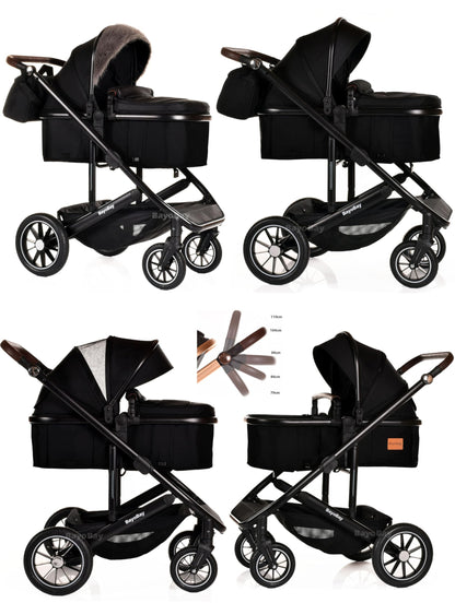 BayoBay 3-in-1 Travel System Stroller & Car Seat – Black