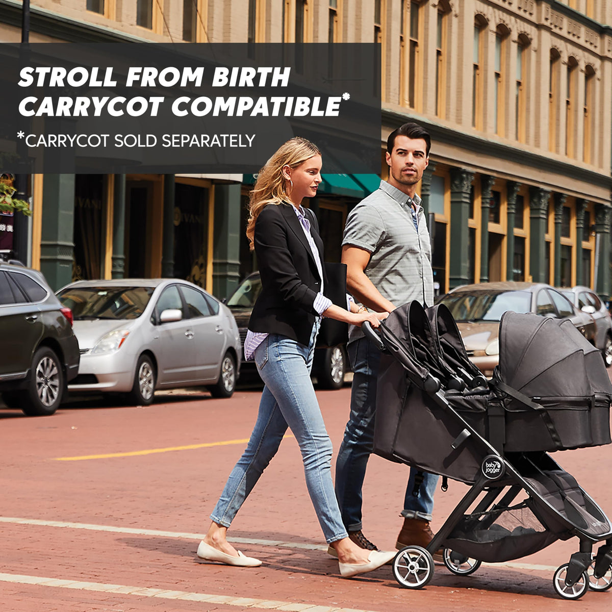 Baby Jogger City Tour 2 Double Stroller Buggy – Pitch Black