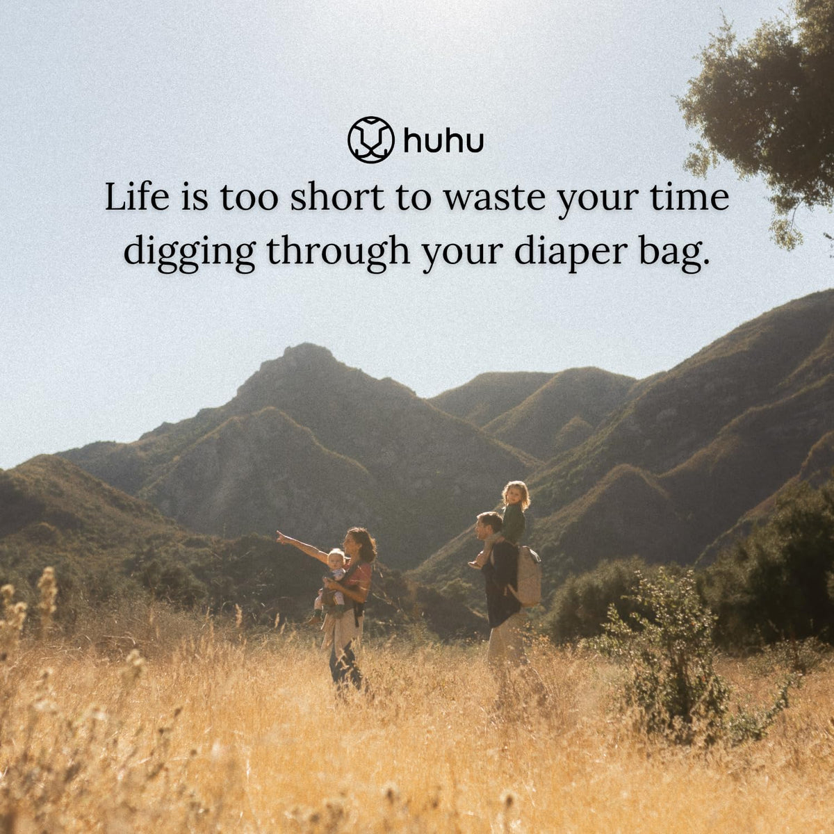 Huhu Diaper Bag Backpack with Changing Pad – Unisex, Sage