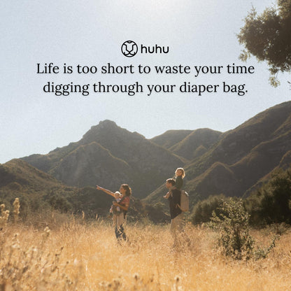 Huhu Diaper Bag Backpack with Changing Pad – Unisex, Sage