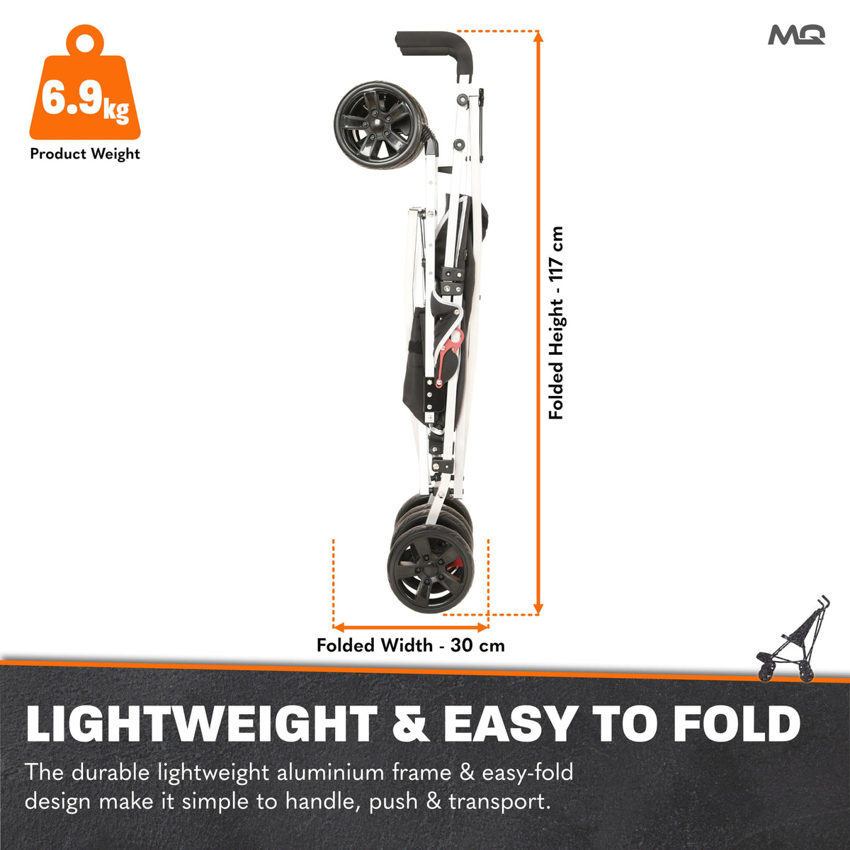 MobiQuip XL Special Needs Pushchair | Up to 50kg | Black