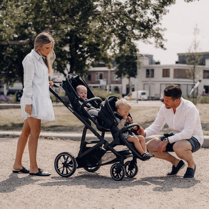 Deryan Evy V2 Tandem Double Pushchair 2-in-1 – Black