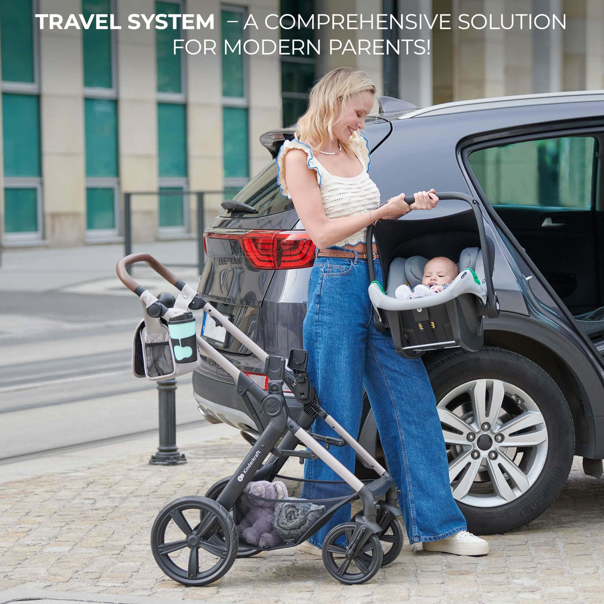 Kinderkraft MOOV 2 3-in-1 Pushchair Set | i-Size | Black