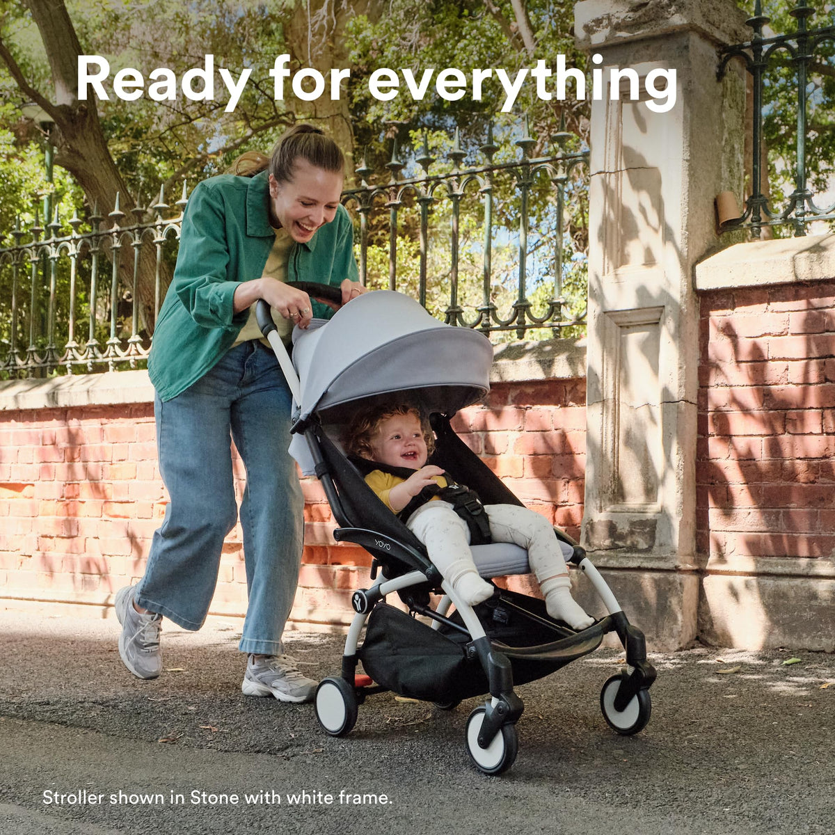 Stokke YOYO3 Stroller from 6 Months | Black Frame & Aqua