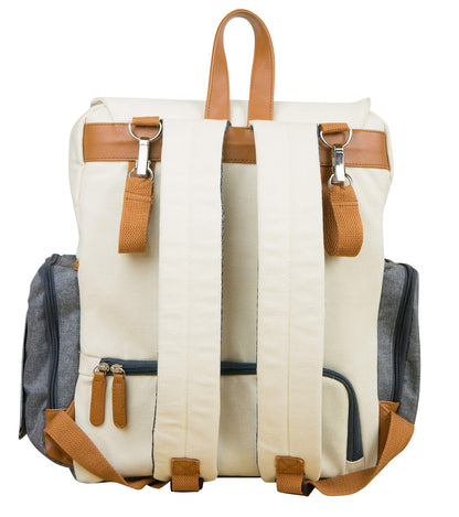 Cutie Carry Organic Cotton Diaper Bag Backpack – Cream Grey
