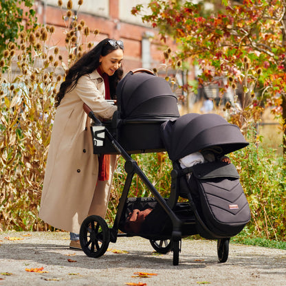 Ickle Bubba Virgo 11-Piece Single to Double Tandem Pram – Black